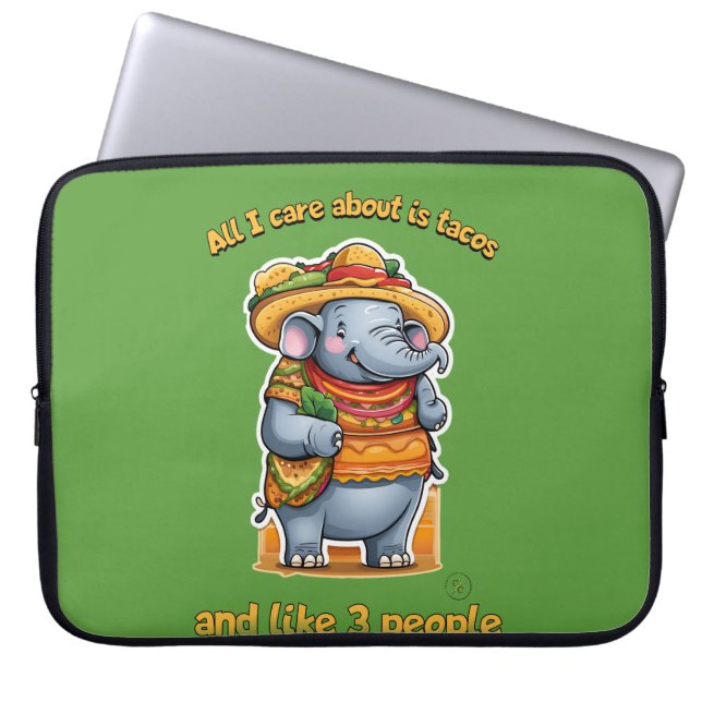 僕が言気にうことはタコスで3人の人間おもしろいだ ラップトップスリーブ (正面)