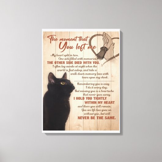 僕が黒猫になったと離れきに キャンバスプリント (正面)