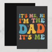 僕だよ、ヒー、父さんだよ、僕だよ、面白い、かっこいい、お父さん 招待状 (正面/裏面)