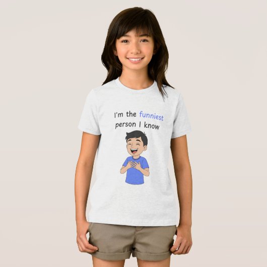 僕って知り合いで1番面白いよね、男子! トライブレンドTシャツ (正面全面)