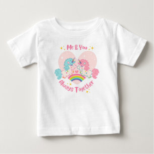 僕とあなたはいつも一緒 ベビーTシャツ