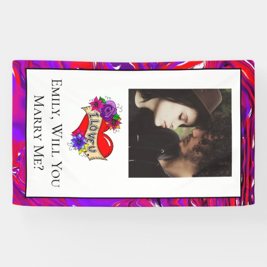 僕とパーソナライズされた結婚してくれないか 横断幕 (横)