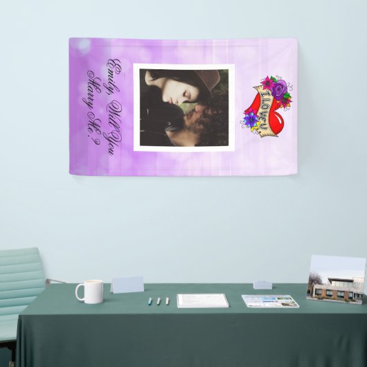 僕とパーソナライズされた結婚してくれないか 横断幕 (トレードショー)