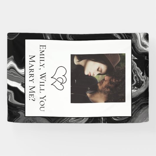 僕とパーソナライズされた結婚してくれないか 横断幕 (横)