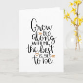 僕と一緒に年を取れば最高の、まだ間に合わぬ カード (黄色い花)