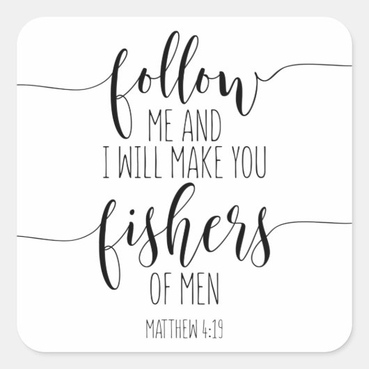 僕と後を追一緒に人の釣りをやろう スクエアシール (正面)