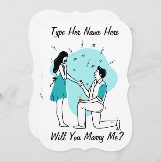 僕と結婚して自分の名刺をパーソナライズしてくれないか (正面/裏面)