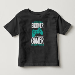 僕には兄とゲーマーという2つの称号がある、面白いゲーマー トドラーTシャツ