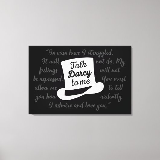 僕にダーシーを言う キャンバスプリント (正面)
