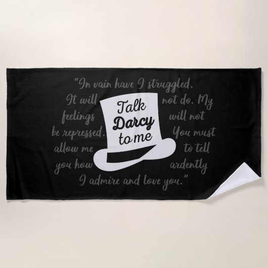 僕にダーシーを言う ビーチタオル (正面)