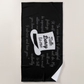 僕にダーシーを言う ビーチタオル (正面)