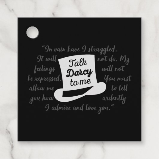 僕にダーシーを言う フェイバータグ (正面)