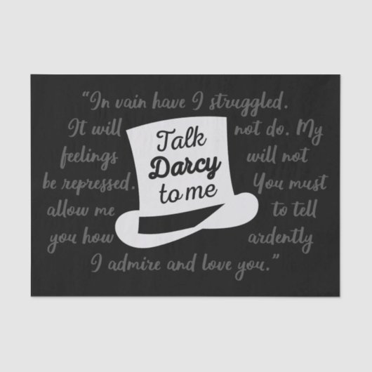 僕にダーシーを言う 薄葉紙 (正面)