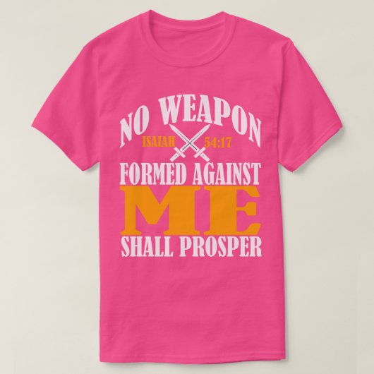 僕に対抗する武具は無くクリスティアを信ず Tシャツ (デザイン正面)