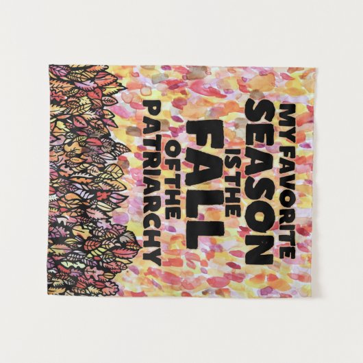 僕のお気に入りの季節は家父長制の秋だ タペストリー (正面(横))