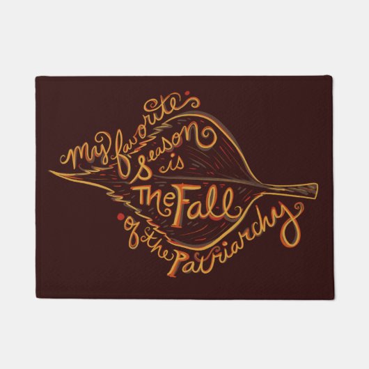 僕のお気に入りの季節は家父長制の秋だ ドアマット (正面)