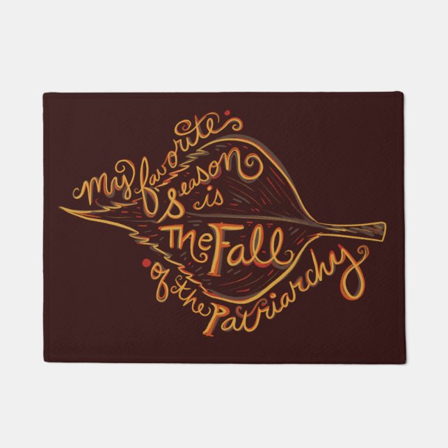 僕のお気に入りの季節は家父長制の秋だ ドアマット (正面)