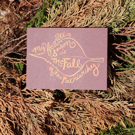 僕のお気に入りの季節は家父長制の秋だ ポストカード