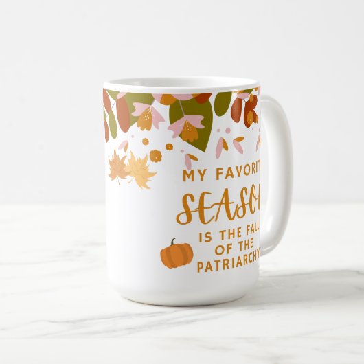 僕のお気に入りの季節は家父長制の秋 コーヒーマグカップ (正面右)