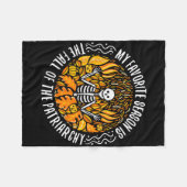 僕のお気に入りの季節は家父長制の秋 フリースブランケット (正面(横))