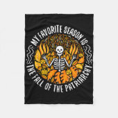 僕のお気に入りの季節は家父長制の秋 フリースブランケット (正面)