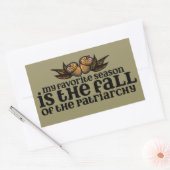 僕のお気に入りの季節は家父長制の秋 長方形シール (封筒)