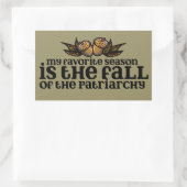 僕のお気に入りの季節は家父長制の秋 長方形シール (バッグ)