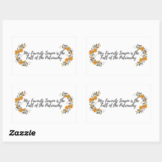 僕のお気に入りの季節は家父長制の秋 長方形シール (シート)