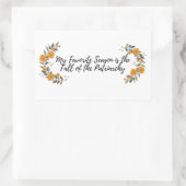 僕のお気に入りの季節は家父長制の秋 長方形シール (バッグ)