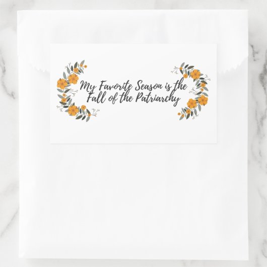 僕のお気に入りの季節は家父長制の秋 長方形シール (バッグ)