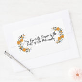 僕のお気に入りの季節は家父長制の秋 長方形シール (封筒)