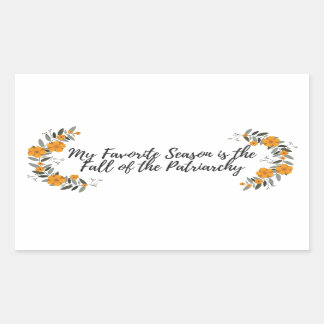 僕のお気に入りの季節は家父長制の秋 長方形シール