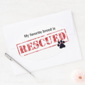 僕のお気に入りの血統が助かる 楕円形シール (封筒)