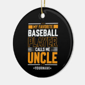 僕のお気に入りの選手は伯父と呼ぶ セラミックオーナメント (左)