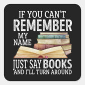 僕のもし名前を覚えずただ読書好き スクエアシール (正面)