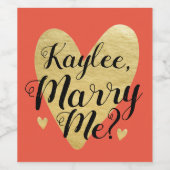 僕のカスタム提案を結婚して下さい ワインラベル (シングルラベル)