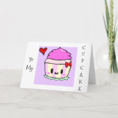 僕のカップケーキは君の誕生日ほど甘い人はいない カード (正面)