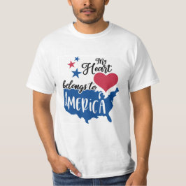 僕のハートはアメリカ愛国心だ Tシャツ