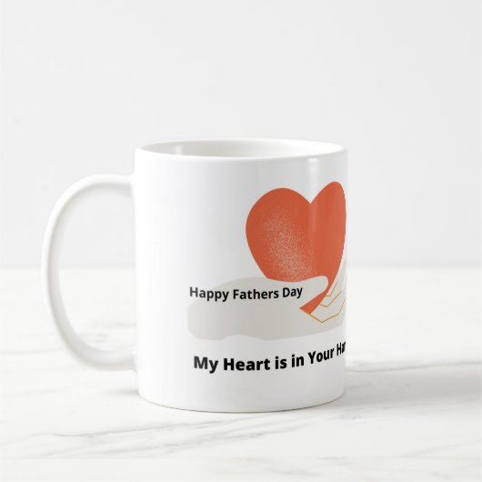 僕のハートは君の手の中にマグカップがある コーヒーマグカップ (左)