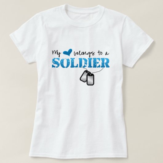 僕のハートは軍人だ Tシャツ (デザイン正面)