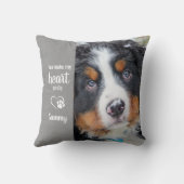 . .僕のハートスマイルパーソナライズされたを愛犬の写真に クッション (裏面)