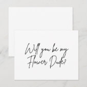 僕のフラワーデュードになってくれる？プロポーズ 出欠カード (正面/裏面)