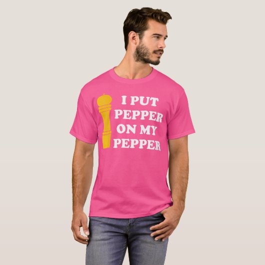 僕のペッパーペッパーラバーにペッパーをかけた Tシャツ (正面フル)