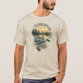 僕のリールな世界で生きてる | フィッシングレイク Tシャツ (正面)