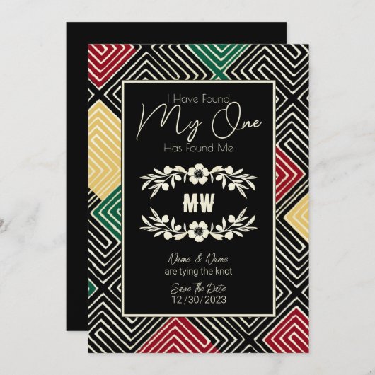 僕の一匹は部族のアフリカ人を見つけ結婚た セーブザデート (正面/裏面)