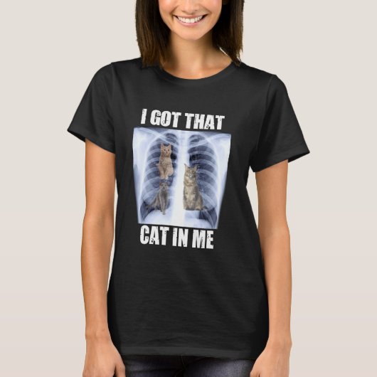 僕の中の猫X線ミーム Tシャツ (正面)