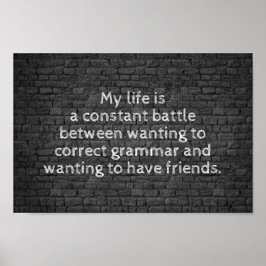 僕の人生は絶え間ない冗談だ ポスター (正面)