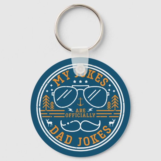 僕の冗談は公式にはパパジョークおもしろい新しい父だ キーホルダー (正面)