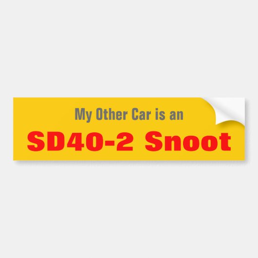 僕の別荘はSD40-2鼻 バンパーステッカー (正面)