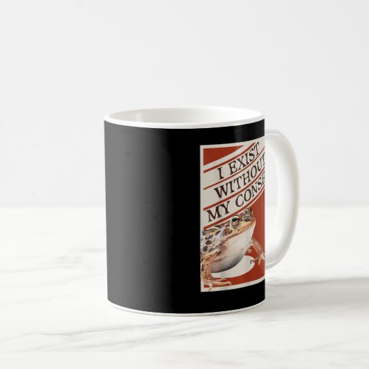 僕の同意を得ずに居るおもしろい コーヒーマグカップ (正面右)